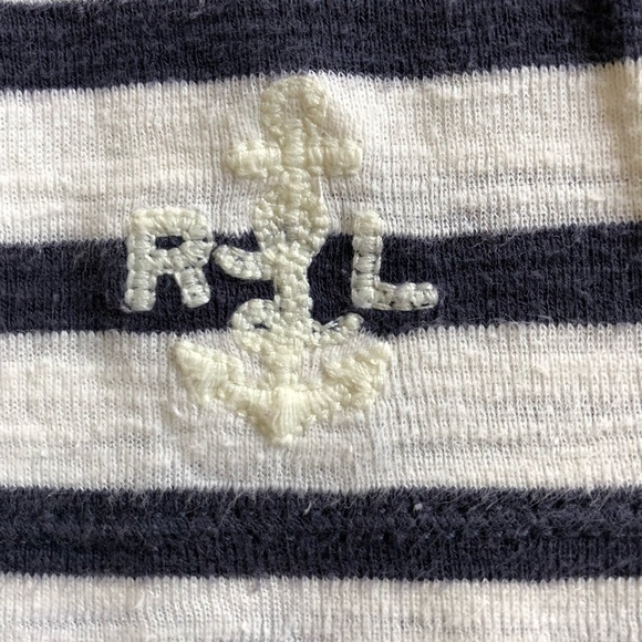 Ralph Lauren Jean Co Zip Shoulder 3/4 Sleeve Top - Picture 3 of 8